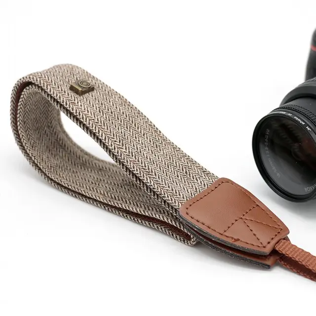 Camera Shoulder Strap Universal Adjustable Cotton Leather Neck Belt Weave Holder