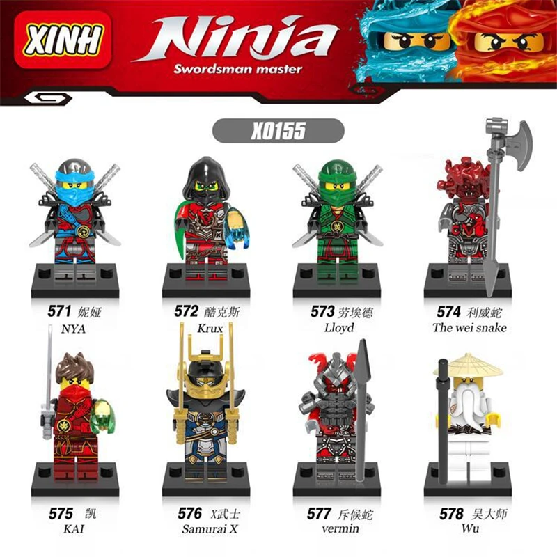 

Nya Krux Lloyd Ninja of Water Figures Star Wars Super Hero Action Legoings Building Blocks Kids DIY Samll Funny Toys Figures