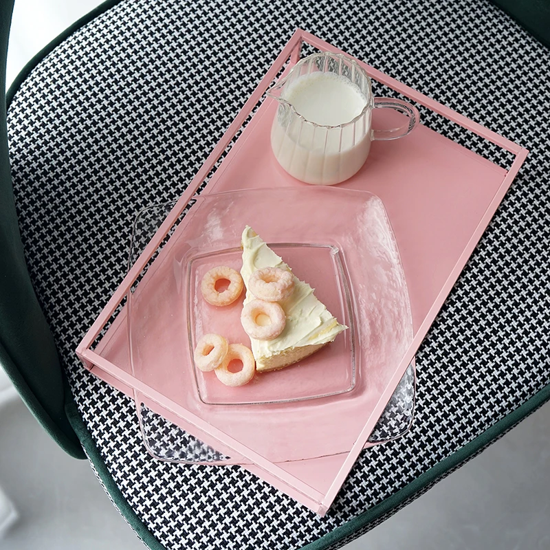 

SWEETGO Square tray white black cake tools for dessert table party decoration perfume/ makeup/jewelry storage racks coffee tray