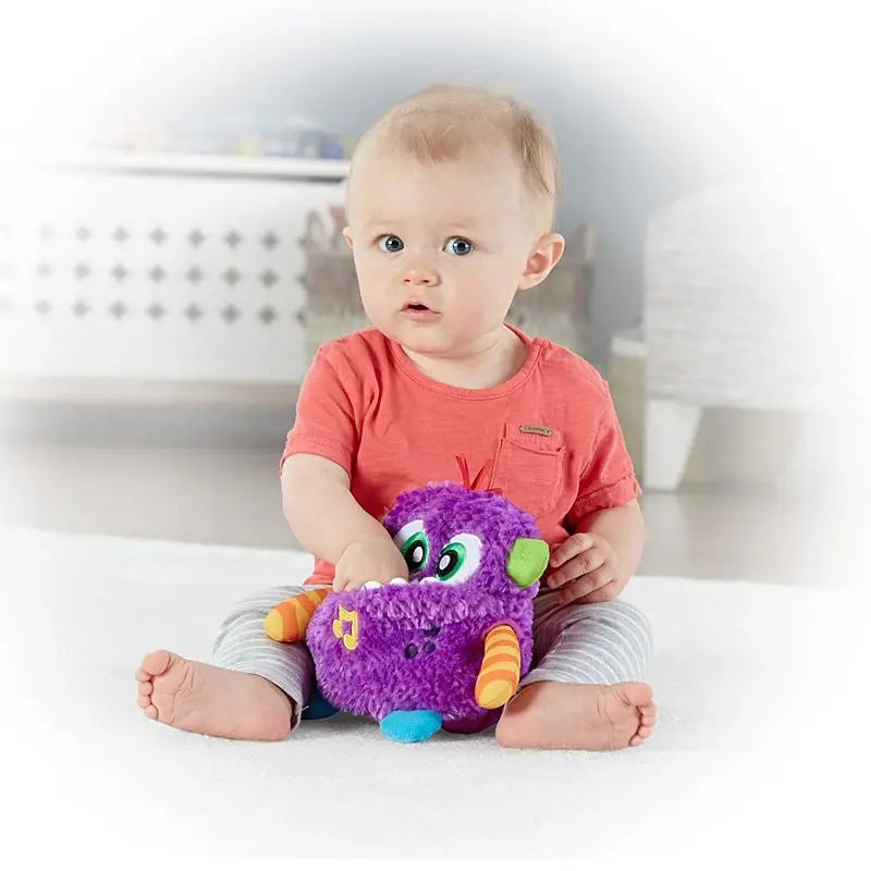 Оригинальные детские музыкальные игрушки Fisher Price для детей 0-12 месяцев Giggles'n Growls Монстр Кукла Обучающие сенсорные детские игрушки