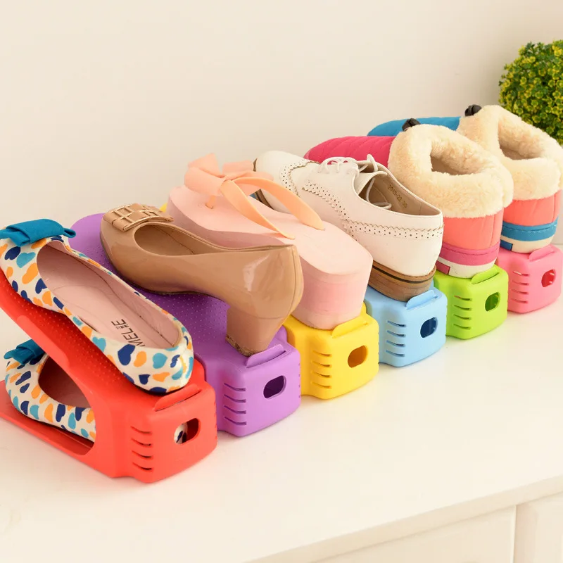 

Thick Plastic Adjust Shoe Rack Stand Save Space Shoes Cabinet Shoes Storages Rack Brief Shelf For Shoes