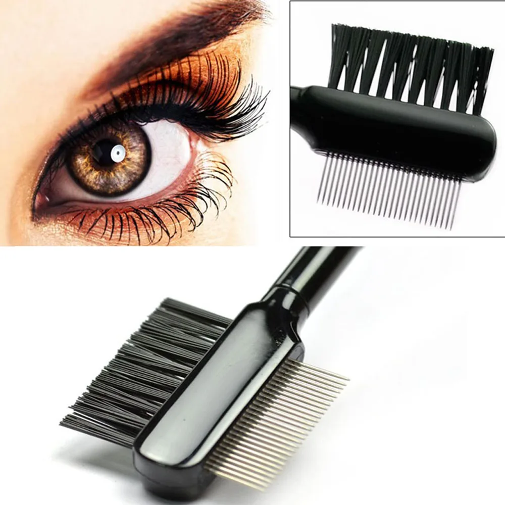 

Professional Eyelashes Extension Eyebrow Comb Brush High Quality Metal Comb Brush Eye Lashes Beauty Cosmetic Tools