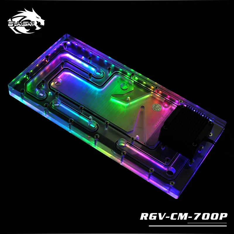 

BYKSKI Acrylic Board Water Channel Solution use for Cooler Master C700P Computer Case for CPU and GPU Block / 3PIN RGB Light