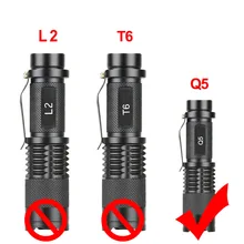  Ultra Bright Portable LED Flashlight L2 T6 linterna Adjustable Focus Small for Kids Child Camping Emergency Torch Light 