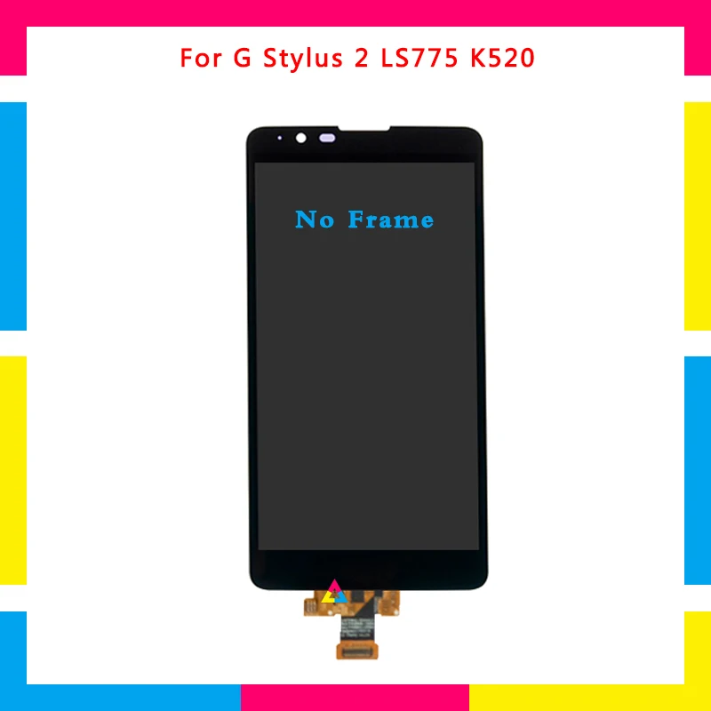 

LCD Display Screen With Touch Screen Digitizer Assembly For LG G Stylus 2 LS775 K520 Black No Frame or with Frame Replacement