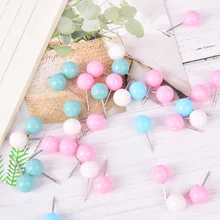 150 шт. офисные канцелярские металлические нажимные шпильки для большого пальца, разноцветные аксессуары, пробковая доска, украшение, подарок для девочки