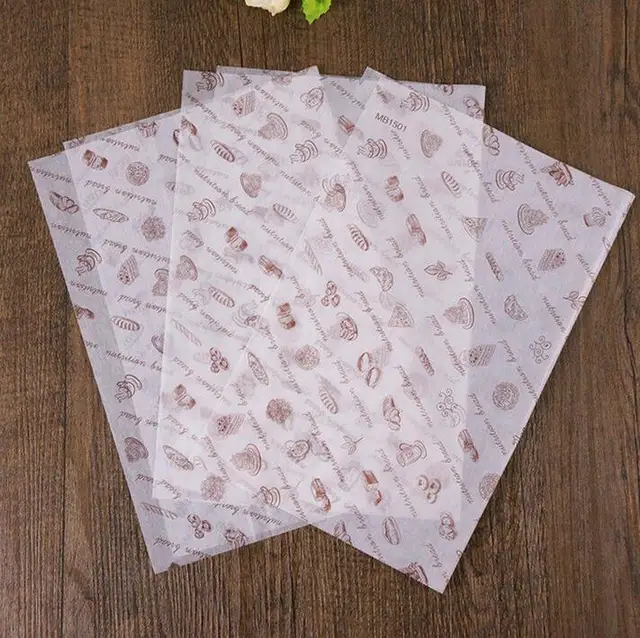28cmx38cm Food Grade Wax Coated Paper Red Check Dry Wax Paper Deli Wrap