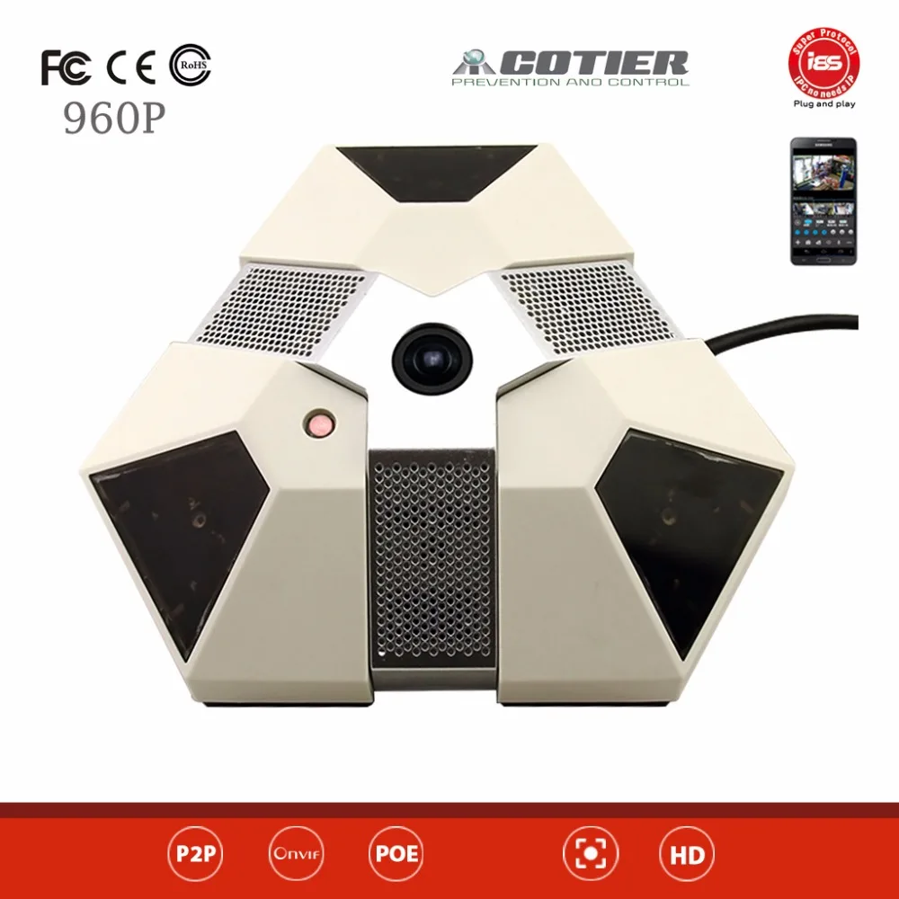 

1.3MP H.264 ONVIF 960P Camera 360 Degree indoor HD Fish eye IP Camera with POE