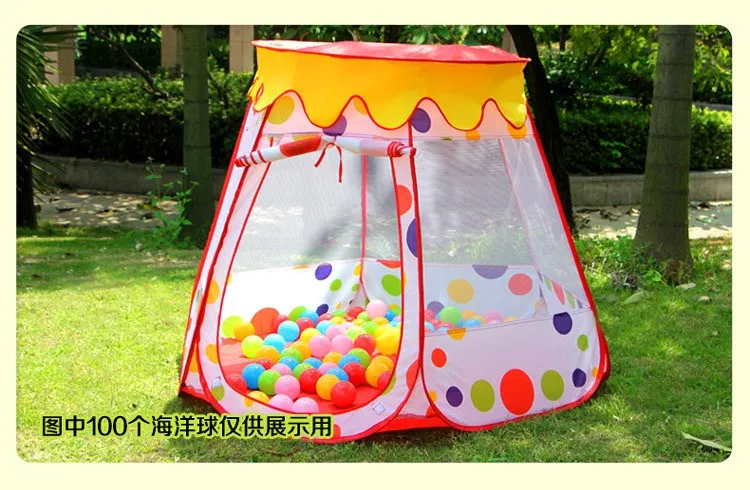 Wishing indoor and outdoor tent large house game house baby princess theater portable marine ball pool baby toys playpen (12)