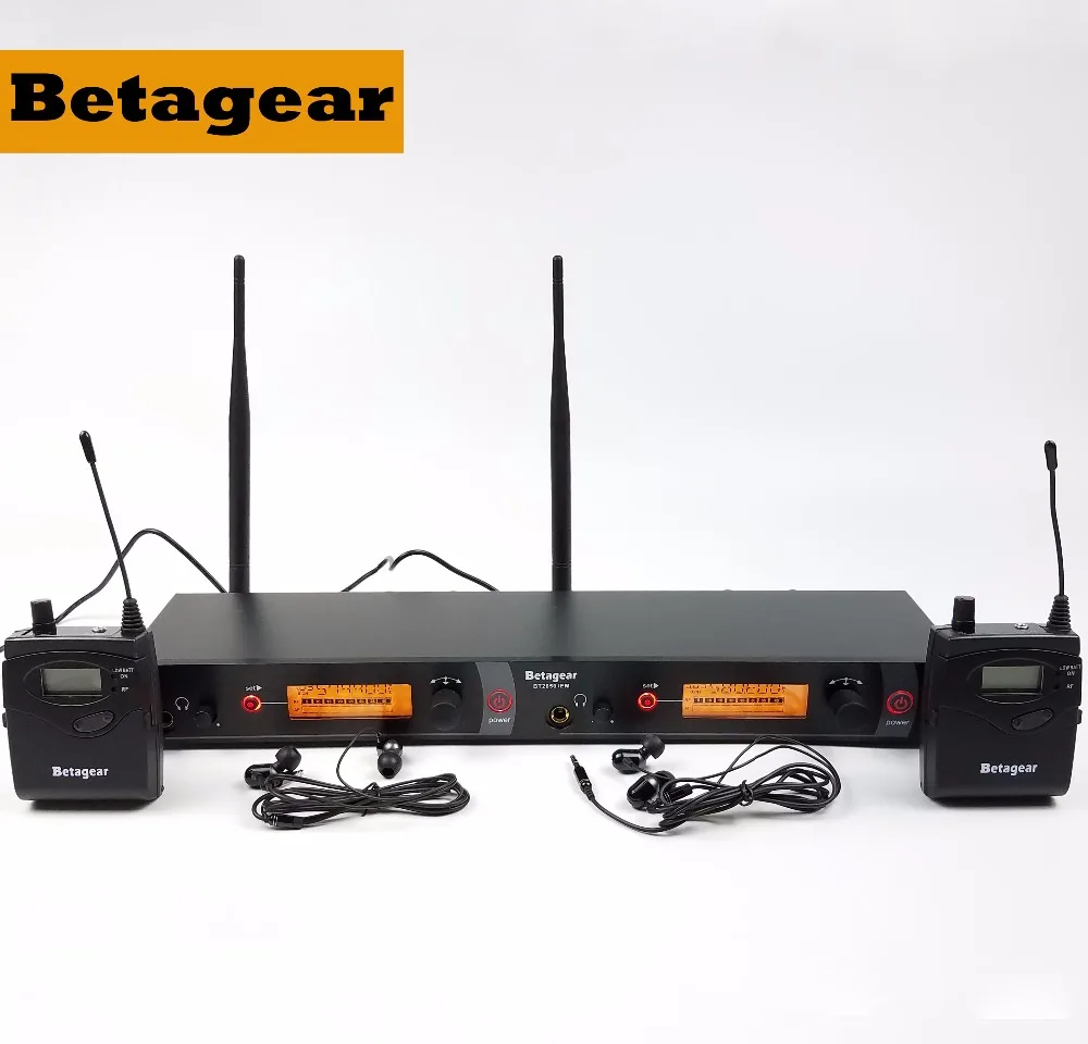 

Betagear SR2050IEM twin monitor in ear monitor system BT2050 wireless sound transmitter and receiver stage monitor audio stage