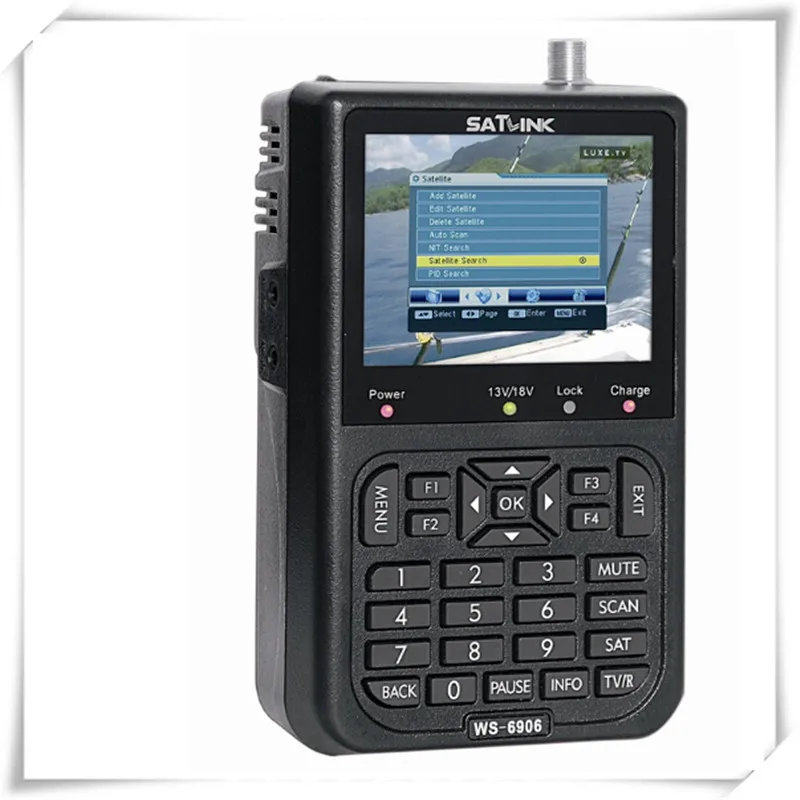 Satlink WS-6906 3.5 "ЖК-дисплей DVB-S FTA данных цифрового спутникового сигнала Finder метр WS