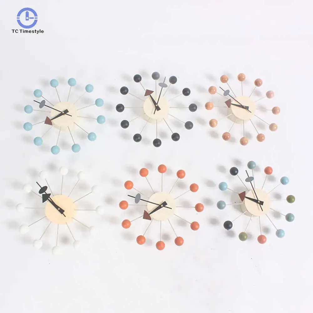

Wall Clock Modern Design Minimalistic Circular Colorful Balls Wall Clocks Creative Decoration Candy Ferris Wheel Watches