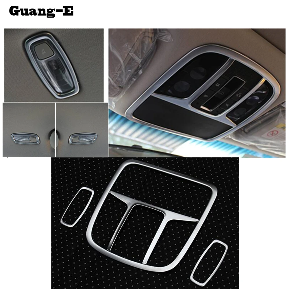 

For Kia Sorento L 2015 2016 2017 car stick front+back head read reading switch light lamp frame trim panel hood part 3pcs