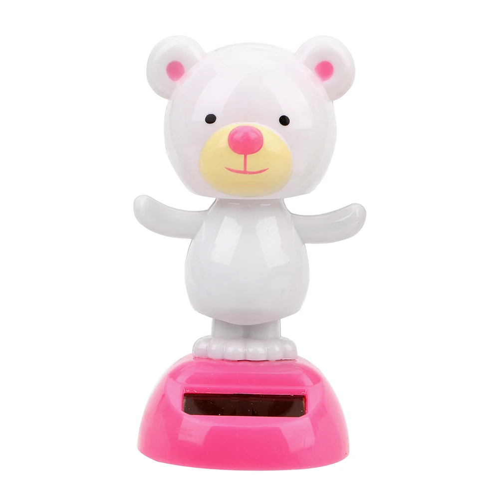 YOSOLO Swinging Bobble Doll Toy Interior Accessories Dashboard Decoration Car Ornament Solar Powered Cute Bear Dancing Toy