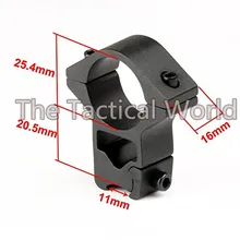 2шт охотничья тактическая винтовка " дюймов 25,4 мм прицела кольца крепление высокий профиль для 11 мм Пикатинни Крепление направляющей «Ласточкин хвост»