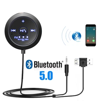

Wireless Car MP3 player Bluetooth 5.0 FM Transmitter Car Kit Hands-free Calling MP3 Players Support AUX Cable for Speaker Car