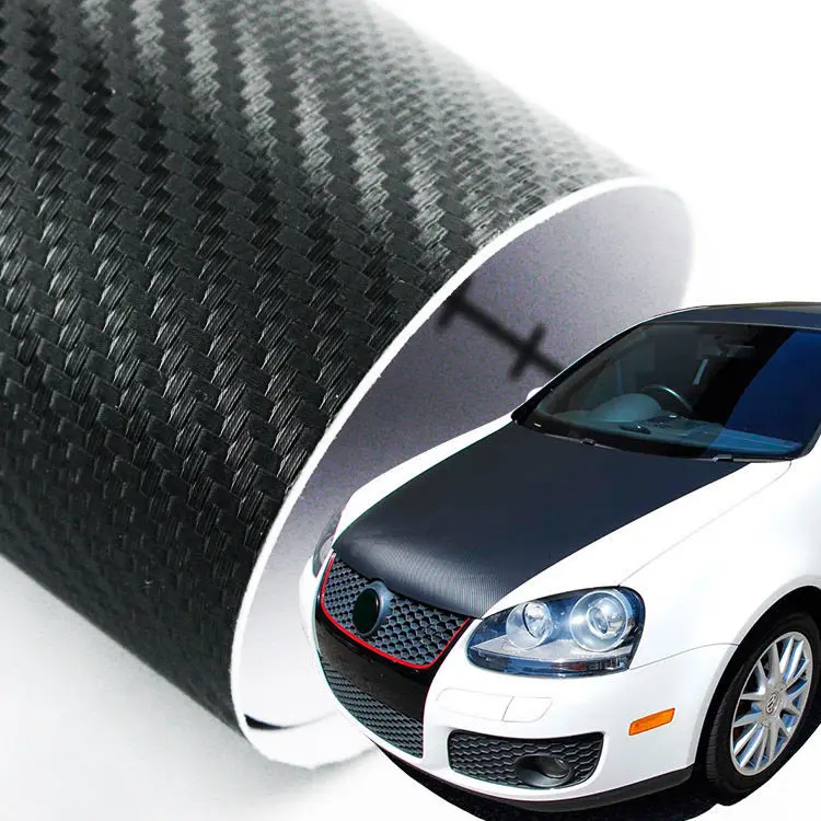 20"x60" 3D Carbon Fiber Vinyl Wrap Film Decals Hood Interior Decorate