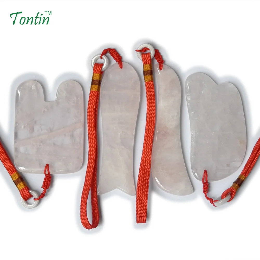 TONTIN NEW Massage Guasha Tool SPA Beauty slimming kit Natural Pink Crystal 4 pcs/set (1pcs fish 1pcs knife 1pcs U 1pcs S) россия платье s 4 spa