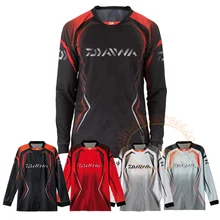 Стиль Daiwa Человек Спорт на открытом воздухе с длинным рукавом рыболовная одежда для анти-УФ/дышащая/быстросохнущая одежда рыболовная рубашка