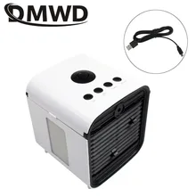 DMWD мини кондиционер вентилятор увлажнитель воздуха вентилятор USB Перезаряжаемый Настольный водяное охлаждение вентилятор кондиционер вентиляторы туман охладитель