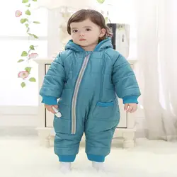 2018 высокое качество детские комбинезоны на зиму Толстые 100% хлопок костюм для мальчиков теплая одежда для девочек детские комбинезоны