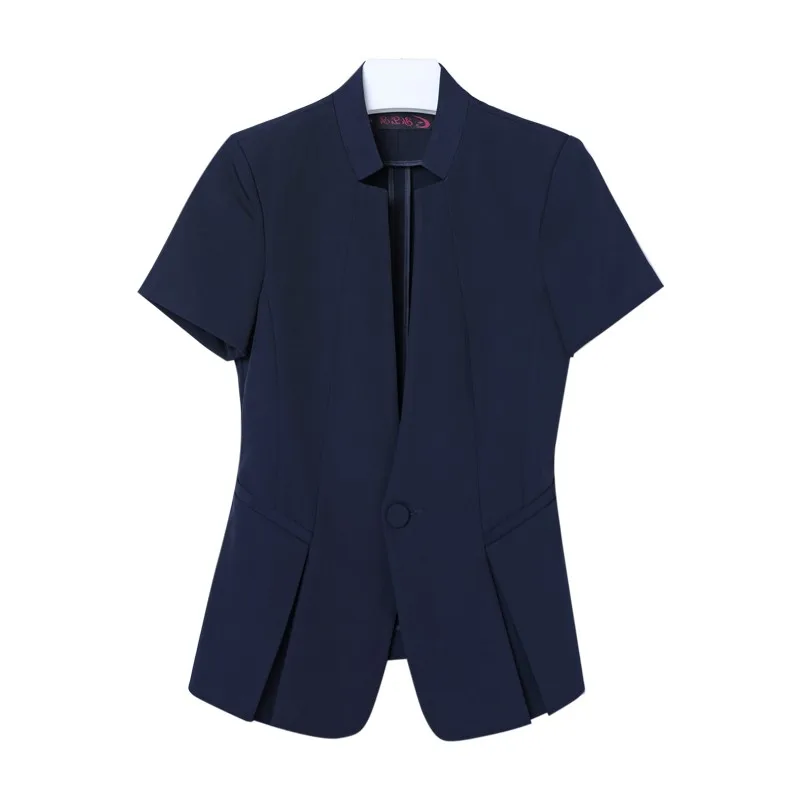 New fashion blazer women professional formal short sleeve slim jacket office ladies business work wear coat