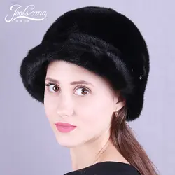 JOOLSCANA норковые меховые шапки русские меховые шапки для женщин зимняя шапка женская шапка натуральная полностью из норки шапка элегантный