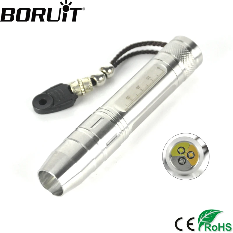 

BORUiT 3 in 1 Multifunction XPE R5 LED Mini UV Flashlight 365nm Ultraviolet Torch Purple Light Portable Lantern 18650 Battery