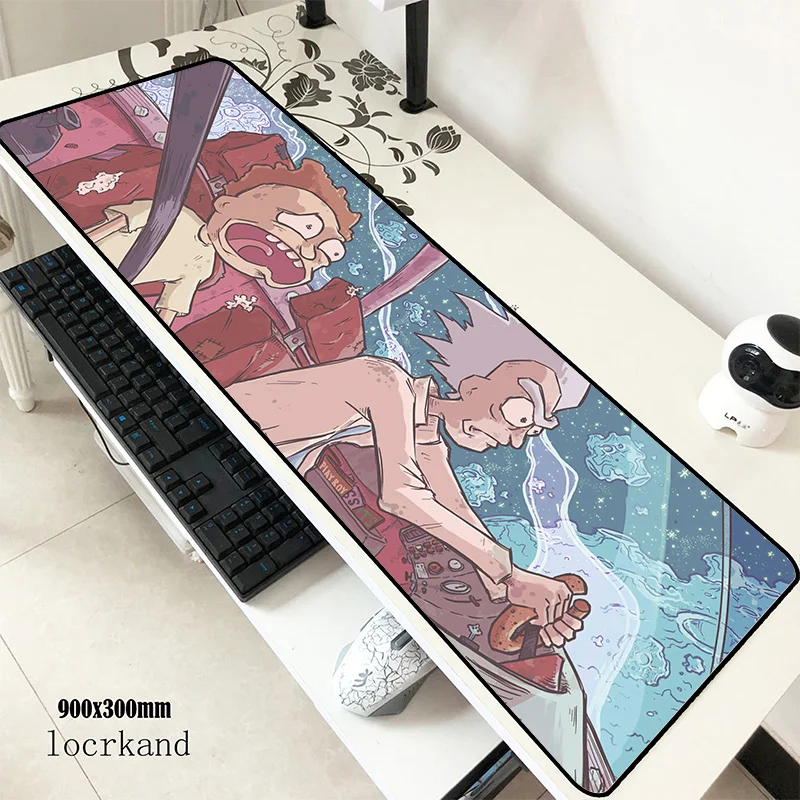 

rick and morty mats 900x300x3mm HD print gaming mouse pad keyboard mousepad High quality notebook gamer accessories padmouse mat