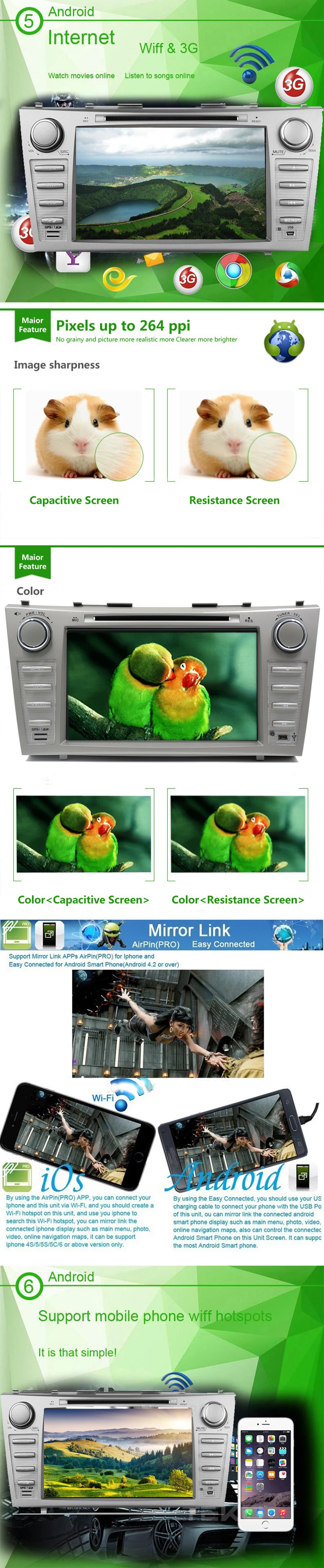 Sale Quad Core 1024*600 Android 6.0  for TOYOTA COROLLA 2001 - 2006 2007 2008 2009 2010 2011 Car DVD Player Navigation GPS Radio 11