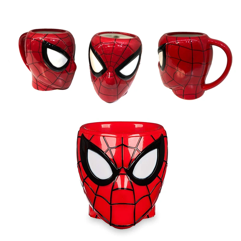 

Coffee Mug Comics Spiderman Ceramic Sculpted Mug Multicolor Coffee Cup Cartoon Characters Caneca Tazas De Ceramica Creativas