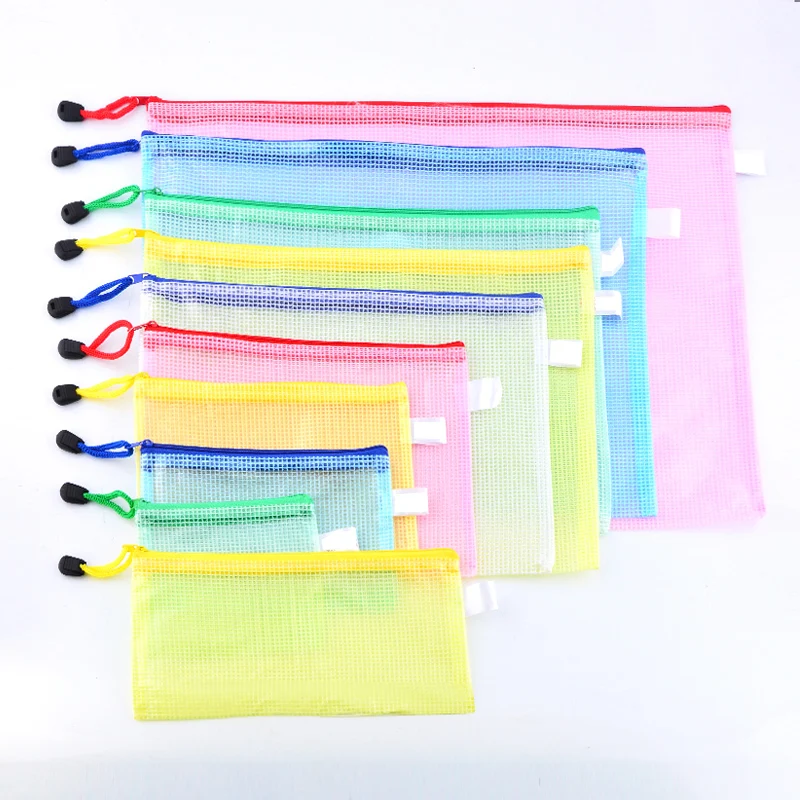 

Filling Folder Clear Bag Travel Pockets Case Transparent PVC Paper Bills Office School Supplies Stationery Bag LOGO-Customized