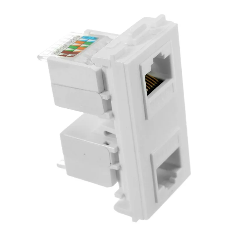 

Wall Plate Dual Port Socket Panel Building Materials Duplex Network Combination Module For RJ45 Excellent material