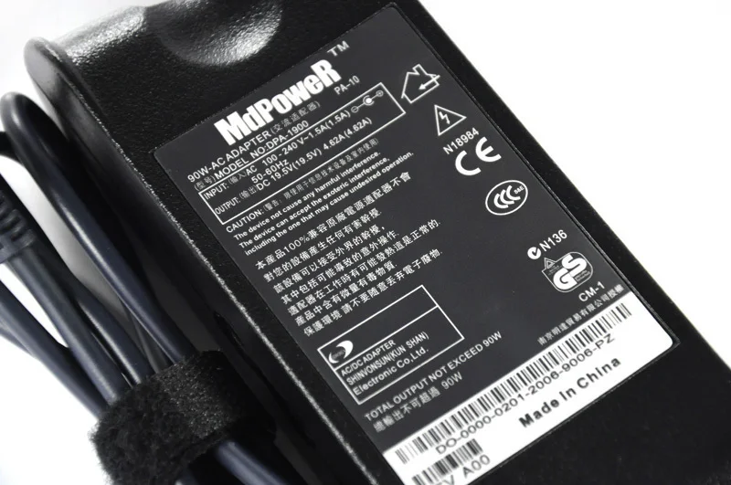 MDPOWER для DELL Inspiron N4050 N4110 N5110 Тетрадь питания для ноутбука AC адаптер зарядного шнура 19,5 V 4.62A 90 W