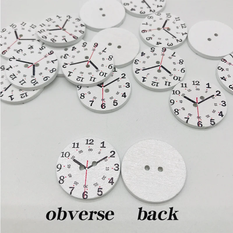 XinDong 5 шт. деревянные часы шаблон кнопки подходят для шитья или скрапбукинга ремесла 25 мм DIY
