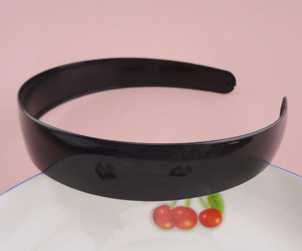 Buy 10PCS 25mm 1.0" Shiny Black plain Plastic hair