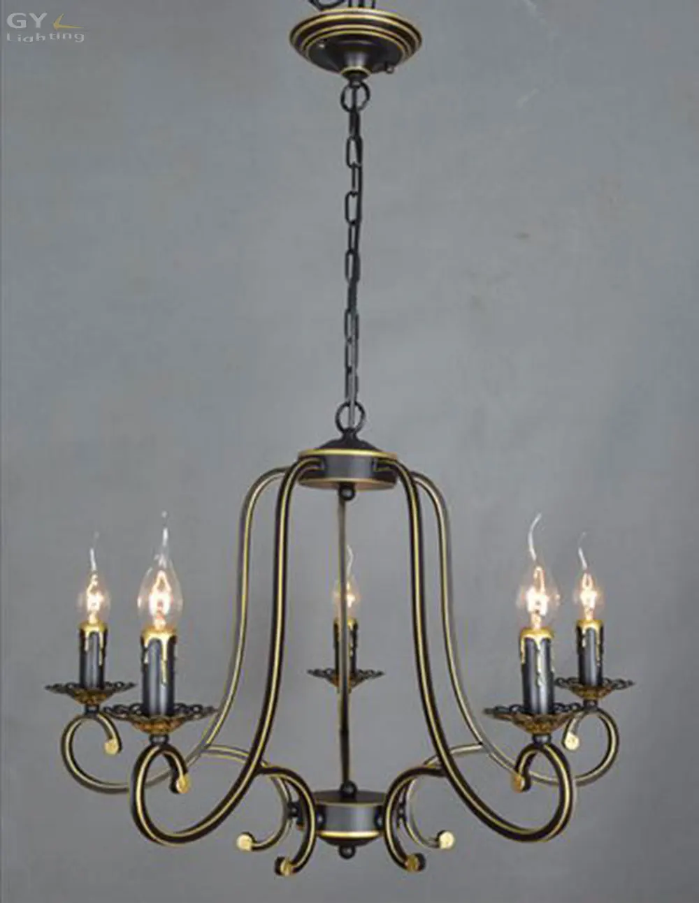 Acquista all'ingrosso online wrought iron chandelier 5 da ...