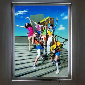 شراء(حزمة/5 وحدات) 90x40 سنتيمتر جانب واحد الحائط LED لوحات فنية معلقة أنظمة ضوء جيب ، مضيئة ملصق عرض إطارات