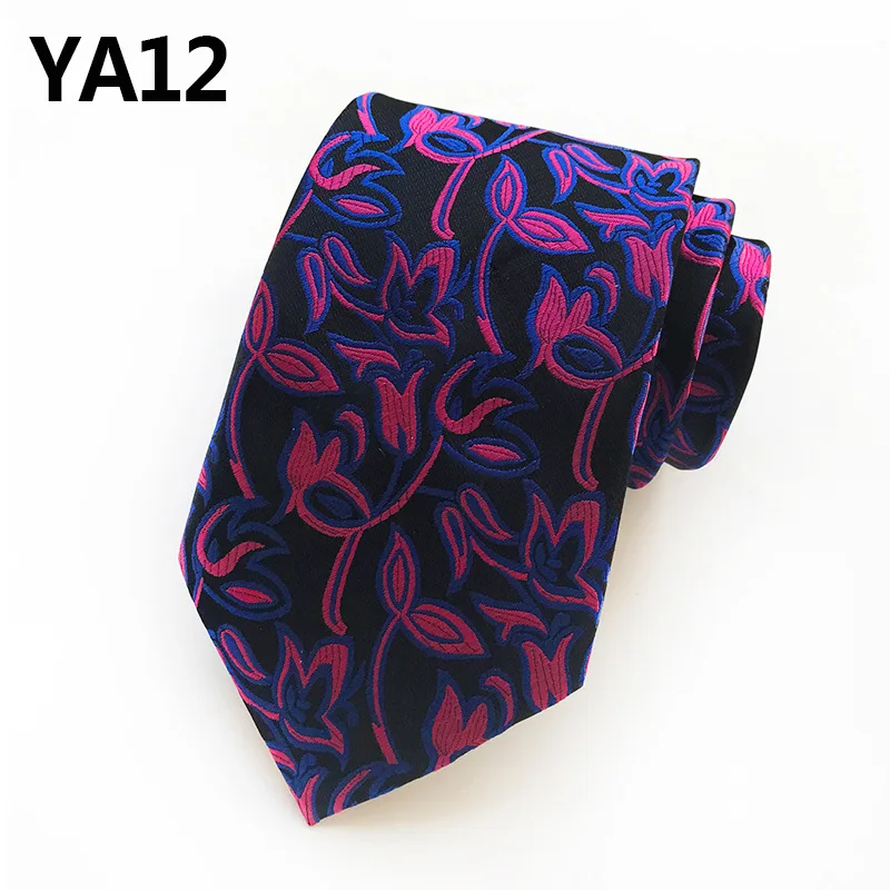 Классический мужской галстук с узором пейсли, шелковый галстук, подходит ко всему, галстук для свадьбы, банкета, вечерние галстуки 8 см, мужской роскошный праздничный галстук - Цвет: YA-12
