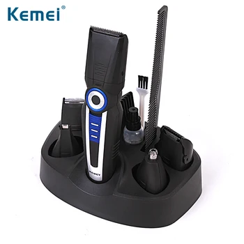 

KEMEI 6 in 1 Electric Hair Trimmer Clipper Rechargeable Shaving Machine Hair Cutting Beard Trimmer tondeuse cheveux BT-030