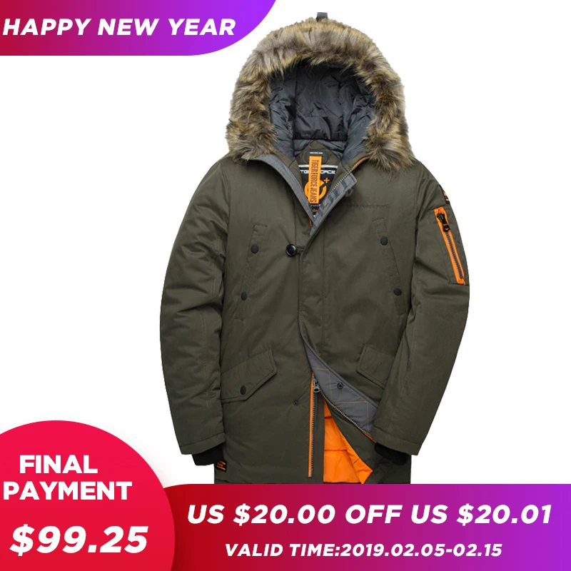 Aliexpress.com : Buy TIGER FORCE 2018 Men Parka Padded