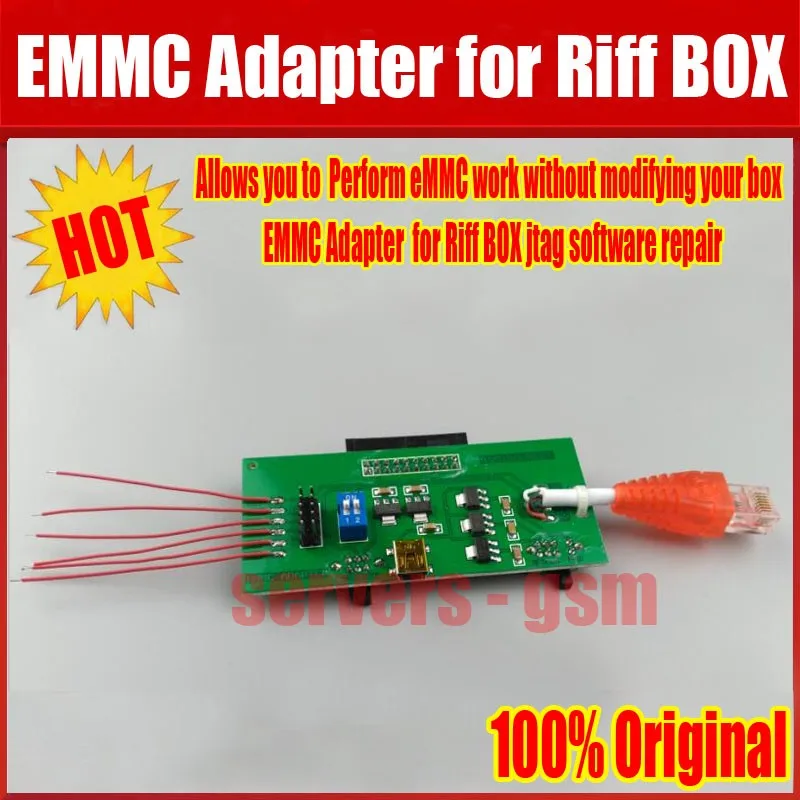 Новые выполнять EMMC работать без изменения ваш ящик EMMC адаптер для RIFF Box JTAG ремонт программных средств Бесплатная доставка