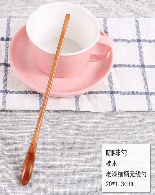 1 шт. длинная ручка кофейная ложка креативная твердая деревянная посуда мешалка молочный чай Молочный мед деревянные ложки, кухонные принадлежности - Цвет: 04