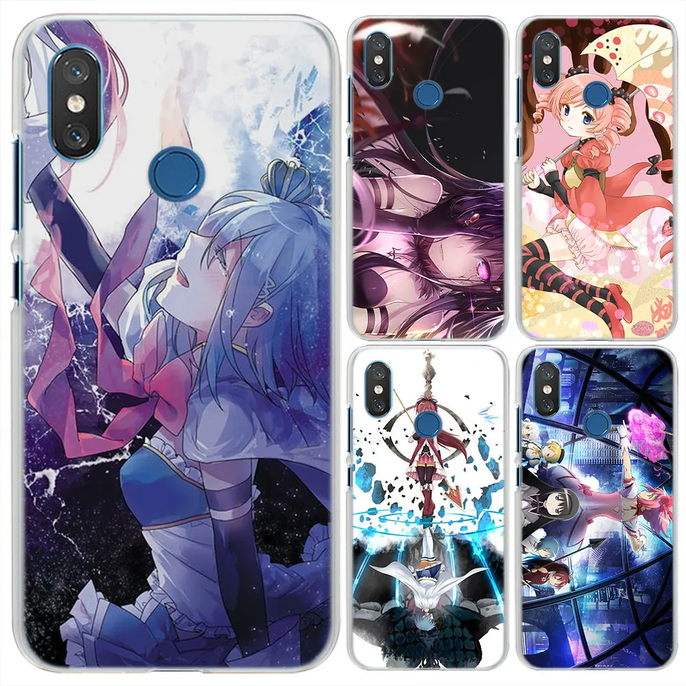 

Puella Magi Madoka Magica Pattern Transparent Hard Phone Cases Cover for Xiaomi Mi 5X(A1) 6X(A2) 8 SE for Redmi S2 4X 5A 5 Plus