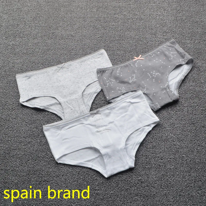 

Spain brand girls dot Brief Shorts cartoon owl trunk kids child panties cotton pants children underwear size 2-14years 3pcs/lot