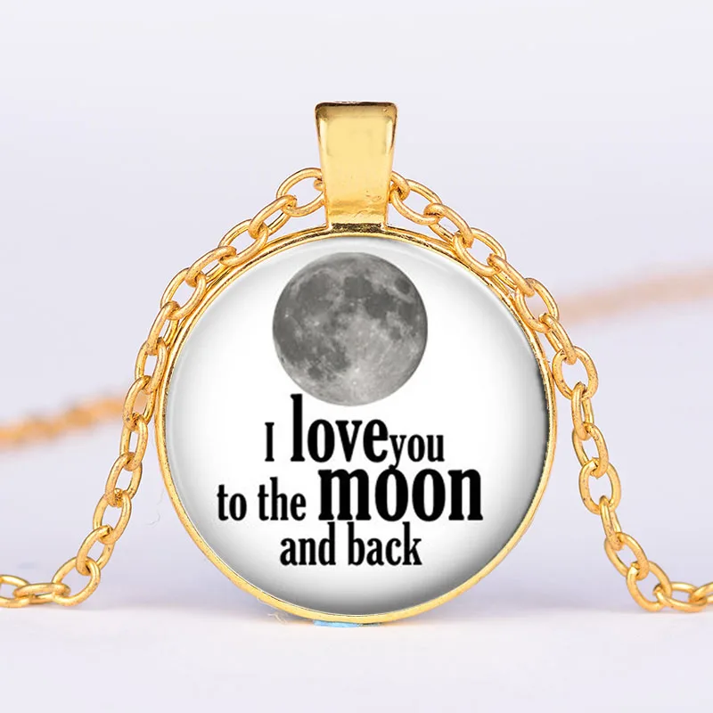 Колье SIAN I Love You To Moon And Back стеклянное кулонное ожерелье с кулоном в виде Купола для