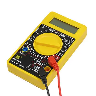 

DC Current Resistnace Voltage Test Black Yellow Multitester Multimeter