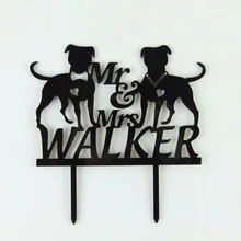 Индивидуальный свадебный торт Топпер персонализированные птицы и жених Свадебные питомцы собаки вечерние украшения поставки акриловый торт Топпер