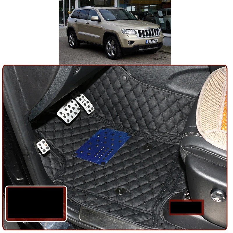 lsrtw2017 fiber leather car interior floor mat for jeep grand cherokee