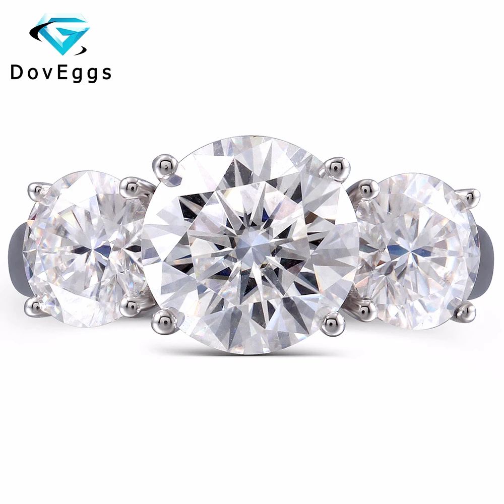 

5 Carat ct F Color Engagement Wedding Band Solid 14K 585 White Gold For Women
